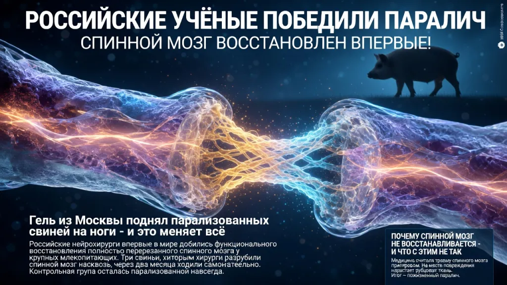 Российские учёные победили паралич. Спинной мозг восстановлен впервые!