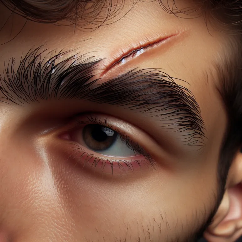 Рассечение брови: шрам и его последствия